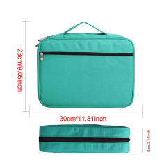 BOMKEE 220 Trous Trousse de Crayon et Grande Capacité Sac à Crayons Multifonction zippée avec poignée Portable Imperméable étui 
