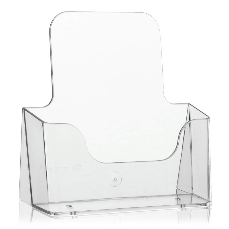 VITAdisplays Présentoir à prospectus transparent, DIN A5 Présentoir de table pour flyers, porte-brochures VITAdisplays Présentoir à prospectus transparent, DIN A5 Présentoir de table pour flyers, porte-brochures