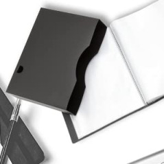 Arpan – Porte-documents avec 150 pochettes, 300 pages, noir, format A4