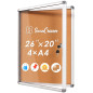 Swansea Tableau d'affichage en liège verrouillable, Vitrine murale avec verrou avec cadre en aluminium, 67 x 50cm (4 x A4) Swansea Tableau d'affichage en liège verrouillable, Vitrine murale avec verrou avec cadre en aluminium, 67 x 50cm (4 x A4)