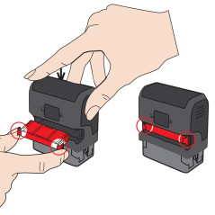 3 Cassettes d'encrage 6/4915 Noires pour tampons Trodat Printy 4915 – Encre à base d'eau – Empreinte nette – Idéale pour recharg