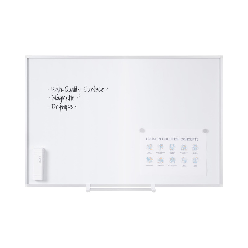 Bi-Office Tableau Blanc New Generation, Magnétique en Acier Laqué, Cadre en Aluminium, Porte-Marqueur Coulissant, 120 x 90 cm Bi-Office Tableau Blanc New Generation, Magnétique en Acier Laqué, Cadre en Aluminium, Porte-Marqueur Coulissant, 120 x 90 cm
