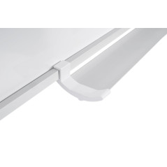 Bi-Office Tableau Blanc New Generation, Magnétique en Acier Laqué, Cadre en Aluminium, Porte-Marqueur Coulissant, 120 x 90 cm