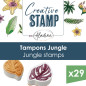 Aladine - 29 Tampons Jungle avec Encreur Noir - Pour Personnaliser Cartes, Invitations - Scrapbooking, Bullet Journal, Feuilles Aladine - 29 Tampons Jungle avec Encreur Noir - Pour Personnaliser Cartes, Invitations - Scrapbooking, Bullet Journal, Feuilles