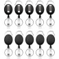 Fushing 10pcs porte-clés rétractables, porte-badge mousqueton robuste, bobine de badge d'identification avec cordon rétractable Fushing 10pcs porte-clés rétractables, porte-badge mousqueton robuste, bobine de badge d'identification avec cordon rétractable