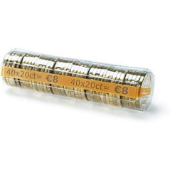 ceconcept l100tc020 pacchetto di 100 Custodie moneta 0,20 Euro, 100 Pezzi
