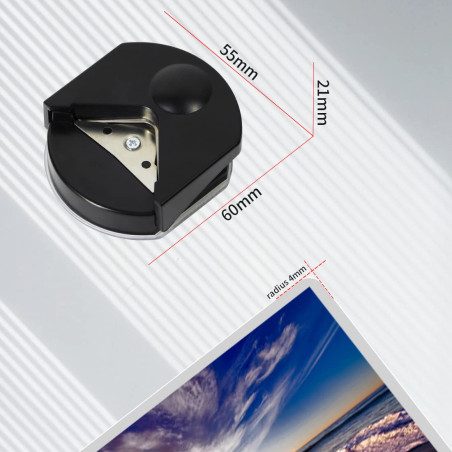 RAYSON CRP4MMBK-US Perforatrice d'angle 4 mm Noir