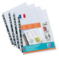 OXFORD Sachet de 20 Pochettes Perforées Usage Intensif A4 Polypro Lisse Epaisseur 12/100ème Incolore