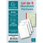 Exacompta - Réf. 13279SE - Lot de 5 manifolds FACTURES - sous film - 50 feuillets numérotés et autocopiants - triplicatas (1 ori Exacompta - Réf. 13279SE - Lot de 5 manifolds FACTURES - sous film - 50 feuillets numérotés et autocopiants - triplicatas (1 ori