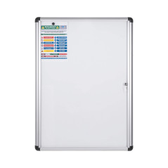 Bi-Office Vitrine d'Affichage Interieur Enclore Extra, Tableau Blanc Magnétique Verrouillable, Taille: 723 x 984 mm - 9xA4