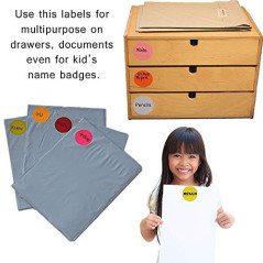 Lot de 1120 petits autocollants ronds à pois colorés de 19 mm - 16 couleurs - Pour bureau, école, calendrier, cartes