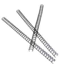 RAYSON Spirale reliure métalliques, Capacité de reliure 25 feuilles, 6,4 mm, 34 anneaux, A4, Pas de 3:1, Noir, Paquet de 100