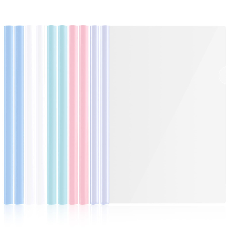 10 Pcs Clear Covers Report avec U-Type Sliding Bar, fournitures scolaires de bureau Transparent Resume Presentation File Dossier 10 Pcs Clear Covers Report avec U-Type Sliding Bar, fournitures scolaires de bureau Transparent Resume Presentation File Dossier
