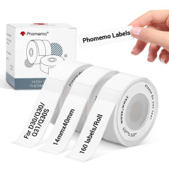 Phomemo D30 Étiquettes Adhésives pour l’Organisation et le Classement de Documents – Compatibles avec les Imprimantes Thermiques