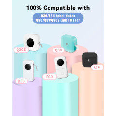Phomemo D30 Étiquettes Adhésives pour l’Organisation et le Classement de Documents – Compatibles avec les Imprimantes Thermiques