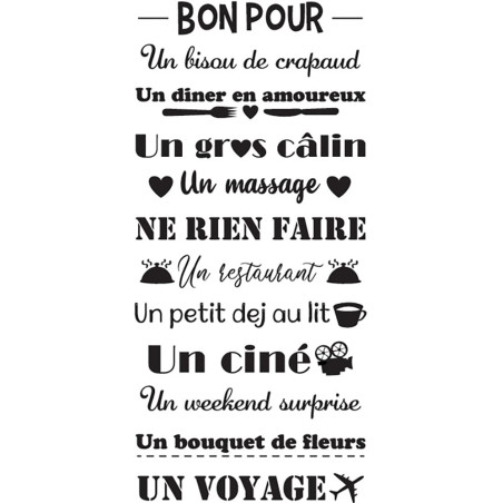 Aladine - Roll' Stamp Bon Pour - Tampon à Molette avec 12 Messages à Tamponner Partout - Idéal pour Carterie, Bullet Journal, Sc