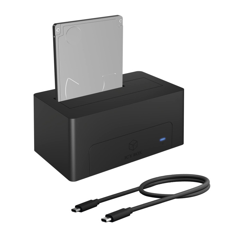 ICY BOX Station d'accueil pour disque dur avec USB-C 3.1 Gen 2 (10 Gbit/s), pour disque dur 2,5 pouces et 3,5 pouces et SDD, IB- ICY BOX Station d'accueil pour disque dur avec USB-C 3.1 Gen 2 (10 Gbit/s), pour disque dur 2,5 pouces et 3,5 pouces et SDD, IB-