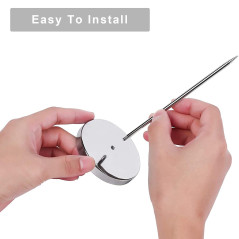 TSHAOUN 4 pcs Pique-Note en Métal, Facture Aiguille avec Rond Support Base, Porte-Mémo Pique-Fiches Porte Mémo Pour Factures Por