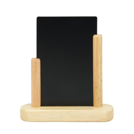SECURIT - Tableau de Table - Ardoise Porte-Menu Double-Face - Finition Bois de Hêtre Laqué - Pour Café, Bar, Restaurant - 10 x 1