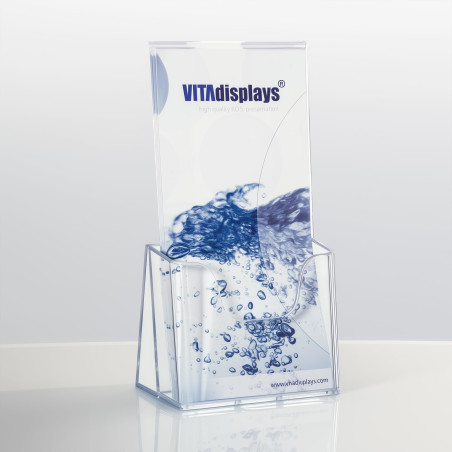 VITAdisplays Présentoir à prospectus Transparent Format DIN long (DL)