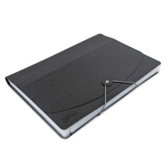 Rapesco 1638 Trieur à Soufflets Extensible 13 Compartiments, Protection Antibactérienne, A4, Noir