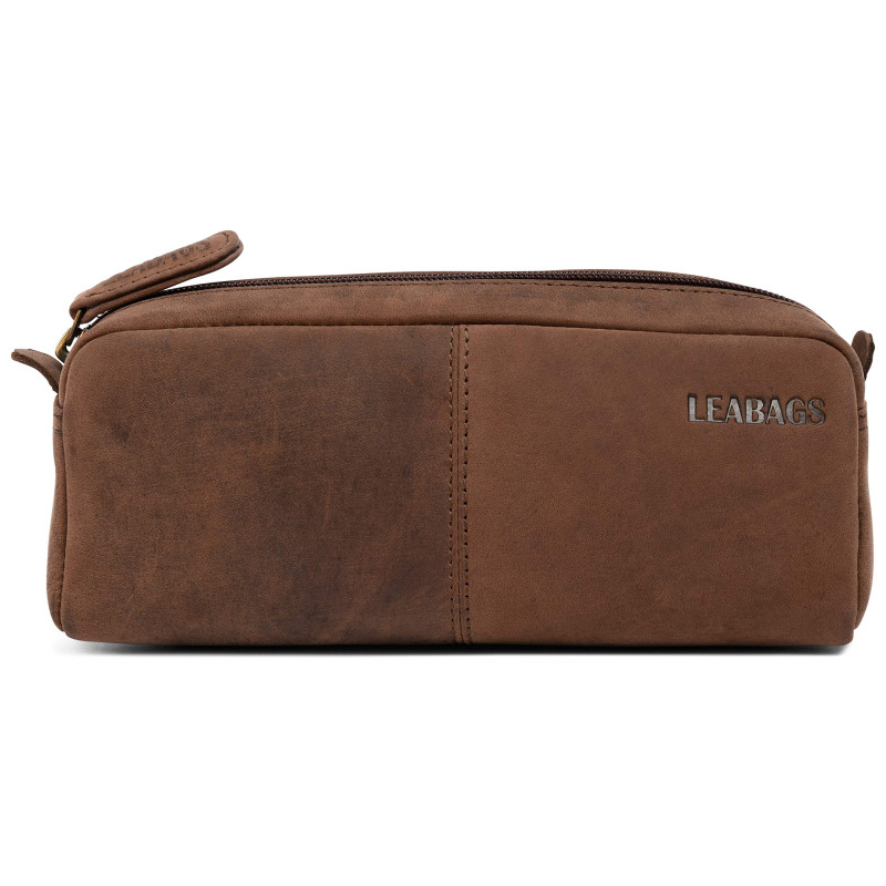 LEABAGS Grande Trousse en Cuir | Porte-Stylo Porte-Bagages pour Homme | Université école de Travail | Trousse à Sac | Étui en Cu LEABAGS Grande Trousse en Cuir | Porte-Stylo Porte-Bagages pour Homme | Université école de Travail | Trousse à Sac | Étui en Cu