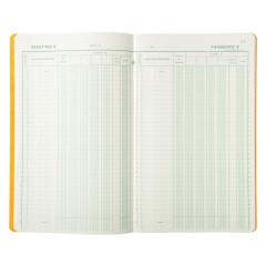 Exacompta - Réf. 7500E - 1 Piqûre JOURNAL DE CAISSE OU BANQUE - 2 libellés - 5 Débit et 5 Crédit - 31 lignes - 80 pages foliotée