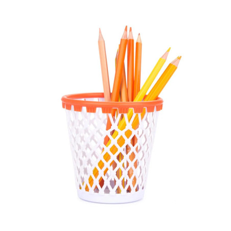 Balvi Pot à crayons Basket Couleur Blanc Pour les amateurs de basket Plastique