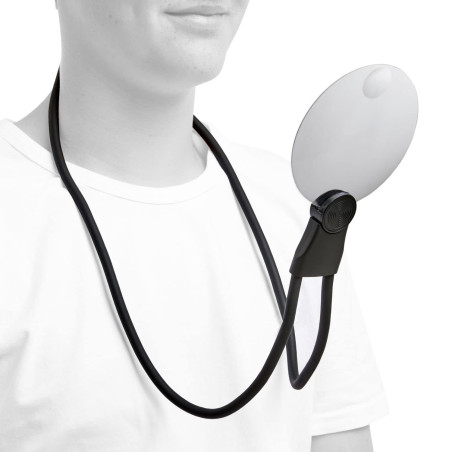 FALINGO Loupe 3-en-1 Tour de Cou Mains Libres sur Pied à Main grossissement Optique 200% ou 400%