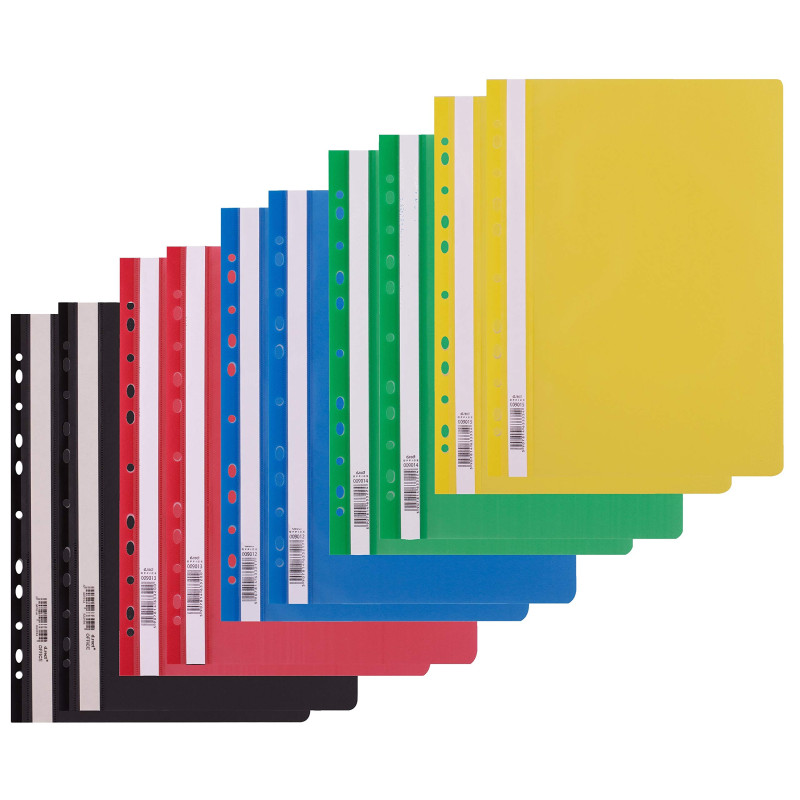 D.RECT Chemises de Présentation à Lamelles A4 – Lot de 10 – Couverture Transparente – Reliures à Feuilles Mobiles avec Perforati D.RECT Chemises de Présentation à Lamelles A4 – Lot de 10 – Couverture Transparente – Reliures à Feuilles Mobiles avec Perforati