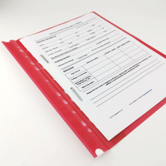 D.RECT Chemises de Présentation à Lamelles A4 – Lot de 10 – Couverture Transparente – Reliures à Feuilles Mobiles avec Perforati
