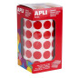 APLI Rouleau de 2832 Gommettes Rondes 15 mm Rouge