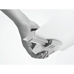 Leitz Perforatrice Sans Effort, Capacité 25 Feuilles, Noir, Métal, Réglette de Guidage avec Repères, NeXXt, 50050095