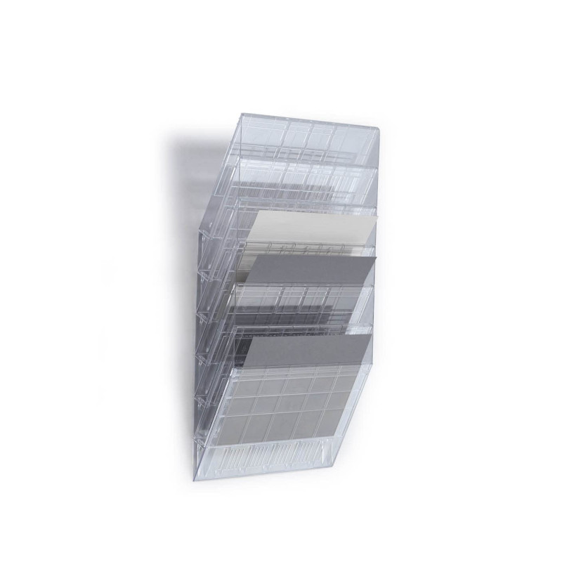 Durable Flexiboxx Présentoir Mural 6 A4 Paysage Transparent Durable Flexiboxx Présentoir Mural 6 A4 Paysage Transparent