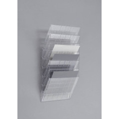 Durable Flexiboxx Présentoir Mural 6 A4 Paysage Transparent