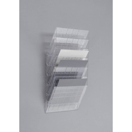Durable Flexiboxx Présentoir Mural 6 A4 Paysage Transparent
