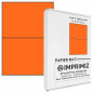 50 étiquettes autocollantes Orange fluo de 148,5 X 210 mm - 2 étiquettes/feuille - 25 planches papier A4 adhésif couleur - pour 50 étiquettes autocollantes Orange fluo de 148,5 X 210 mm - 2 étiquettes/feuille - 25 planches papier A4 adhésif couleur - pour