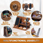 TESLYAR Cadeau Homme – Organisateur de Bureau en Bois avec Support Téléphone et Montre, Station d’Accueil, Docking Station, Supp TESLYAR Cadeau Homme – Organisateur de Bureau en Bois avec Support Téléphone et Montre, Station d’Accueil, Docking Station, Supp