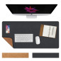 Vicloon Tapis de Bureau en Cuir PU, 90×43cm Sous-main Bureau, Tapis de Souris, Protection de Bureaus Antidérapant en Daim Avec B Vicloon Tapis de Bureau en Cuir PU, 90×43cm Sous-main Bureau, Tapis de Souris, Protection de Bureaus Antidérapant en Daim Avec B