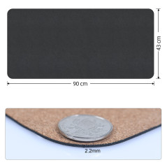 Vicloon Tapis de Bureau en Cuir PU, 90×43cm Sous-main Bureau, Tapis de Souris, Protection de Bureaus Antidérapant en Daim Avec B