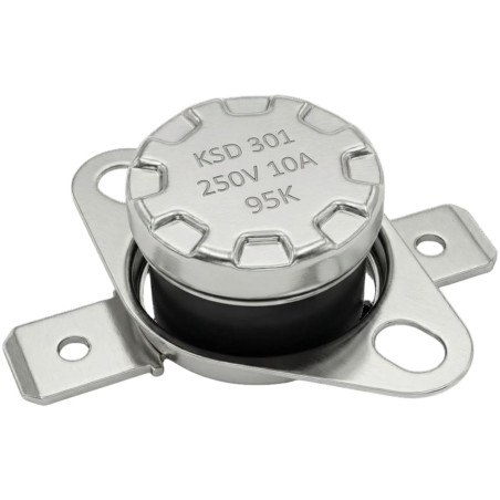 Lumonic Interrupteur thermique 95°C Contact NO 250V 10A Interrupteur de température thermostat KSD301 Bimétal Protection thermiq