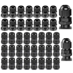 Gebildet 30pcs PG7 + 20pcs PG9 Presse-étoupes, Connecteurs Câble IP68 étanches, M12 M16 Collier Plastique Connecteu 3-8mm, Gland
