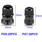 Gebildet 30pcs PG7 + 20pcs PG9 Presse-étoupes, Connecteurs Câble IP68 étanches, M12 M16 Collier Plastique Connecteu 3-8mm, Gland Gebildet 30pcs PG7 + 20pcs PG9 Presse-étoupes, Connecteurs Câble IP68 étanches, M12 M16 Collier Plastique Connecteu 3-8mm, Gland