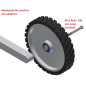 LASANA SMART MACHINES - Roue de contact en caoutchouc - 300 x 50 mm - Surface lisse - Cœur en aluminium - Avec tige de 12 mm - P LASANA SMART MACHINES - Roue de contact en caoutchouc - 300 x 50 mm - Surface lisse - Cœur en aluminium - Avec tige de 12 mm - P