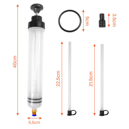 Frevoitna 500CC Seringue a Huile, Injecteur Extracteur, Injecteur/Extracteur, Seringue-Pompe de Transfert, Pompe Huile Aspiratio