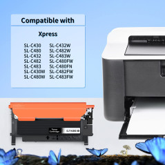LOSMANN 1x Toner Cyan compatible pour Samsung 406S CLP-360 CLT-C406S pour Samsung Xpress C410W C460 C460FW C460W C467W Samsung C