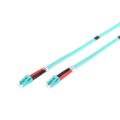DIGITUS DK-2533-02/3 – Câble À Fibre Optique OM3 – 2 m – LC à LC – Câble Fibre Optique Duplex – 1/10/40/100 Gbit/s – MM Multimod
