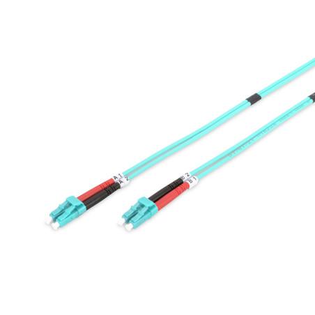 DIGITUS DK-2533-02/3 – Câble À Fibre Optique OM3 – 2 m – LC à LC – Câble Fibre Optique Duplex – 1/10/40/100 Gbit/s – MM Multimod
