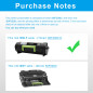 LCL Cartouche de Toner Compatible 60F2000 60F100G (1 Noir) Remplacement pour Lexmark MX310/MX310dn/MX410/ MX410de/MX510/ MX510de LCL Cartouche de Toner Compatible 60F2000 60F100G (1 Noir) Remplacement pour Lexmark MX310/MX310dn/MX410/ MX410de/MX510/ MX510de