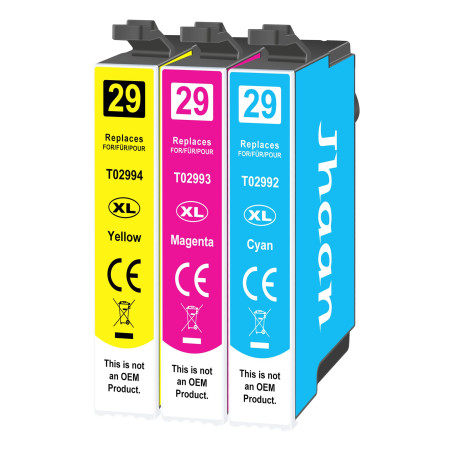 Jhaan 29XL Cartouches d'encre Compatibles pour Epson 29 XL avec Epson Expression Home XP-255 XP-445 XP-352 XP-247 XP-342 XP-442
